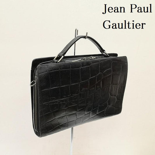 ジャンポールゴルチエ Jean Paul Gaultier ハンドバッグ ハンドバッグ 90s 型押し ロゴ ハンドバッグ - 黒 / ブラック / black レディース USED 古着 中古 50143891