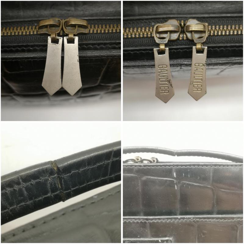 ジャンポールゴルチエ Jean Paul Gaultier ハンドバッグ ハンドバッグ 90s 型押し ロゴ ハンドバッグ - 黒 / ブラック / black レディース USED 古着 中古 50143891