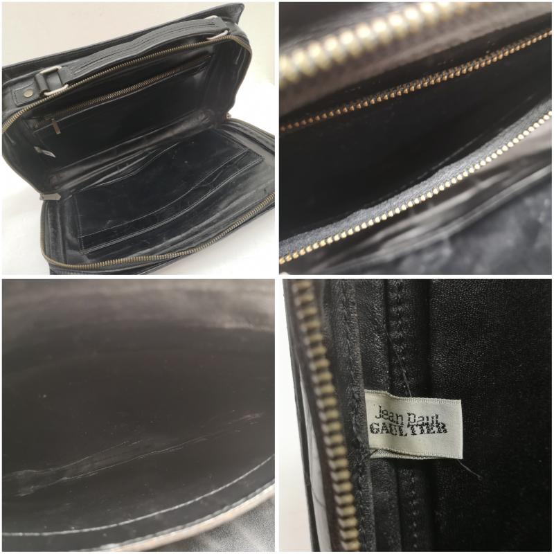 ジャンポールゴルチエ Jean Paul Gaultier ハンドバッグ ハンドバッグ 90s 型押し ロゴ ハンドバッグ - 黒 / ブラック / black レディース USED 古着 中古 50143891