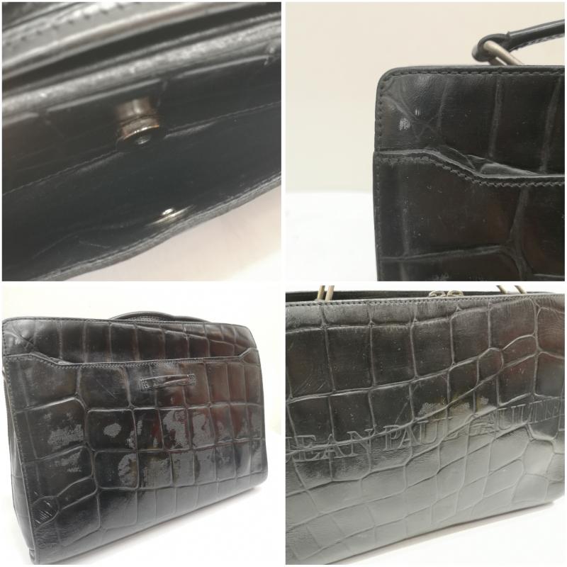 ジャンポールゴルチエ Jean Paul Gaultier ハンドバッグ ハンドバッグ 90s 型押し ロゴ ハンドバッグ - 黒 / ブラック / black レディース USED 古着 中古 50143891