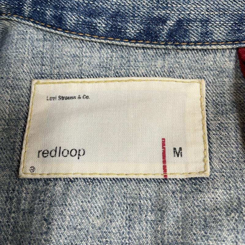リーバイスレッドループ LEVI SREDLOOP ジャケット、上着 ジャンパー、ブルゾン デニム トラッカー ジャケット ジージャン ブルゾン フェード加工 USED加工 70598-03 M 無地 インディゴ / インディゴ / Indigo メンズ USED 古着 中古 50143924