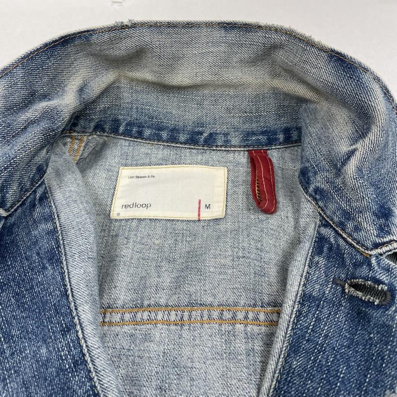 リーバイスレッドループ LEVI SREDLOOP ジャケット、上着 ジャンパー、ブルゾン デニム トラッカー ジャケット ジージャン ブルゾン フェード加工 USED加工 70598-03 M 無地 インディゴ / インディゴ / Indigo メンズ USED 古着 中古 50143924