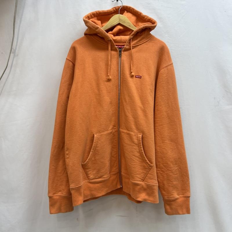 シュプリーム Supreme パーカー 長袖 Small Box Zip Up Sweatshirt スモールボックスロゴ フルジップ パーカー L 橙 / オレンジ / orange メンズ USED 古着 中古 50143946