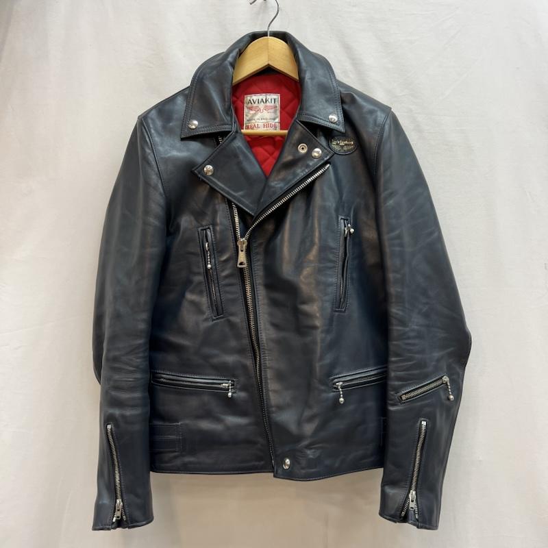ルイスレザー Lewis Leathers ジャケット、上着 ライダース 402T LIGHTNING TIGHT FIT HORSEHIDE ライトニング ホースハイド 36 紺 / ネイビー / navy メンズ USED 古着 中古 50143954