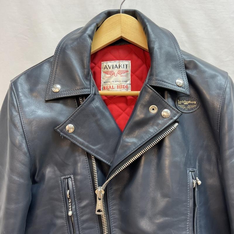 ルイスレザー Lewis Leathers ジャケット、上着 ライダース 402T LIGHTNING TIGHT FIT HORSEHIDE ライトニング ホースハイド 36 紺 / ネイビー / navy メンズ USED 古着 中古 50143954