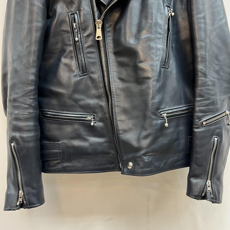 ルイスレザー Lewis Leathers ジャケット、上着 ライダース 402T LIGHTNING TIGHT FIT HORSEHIDE ライトニング ホースハイド 36 紺 / ネイビー / navy メンズ USED 古着 中古 50143954