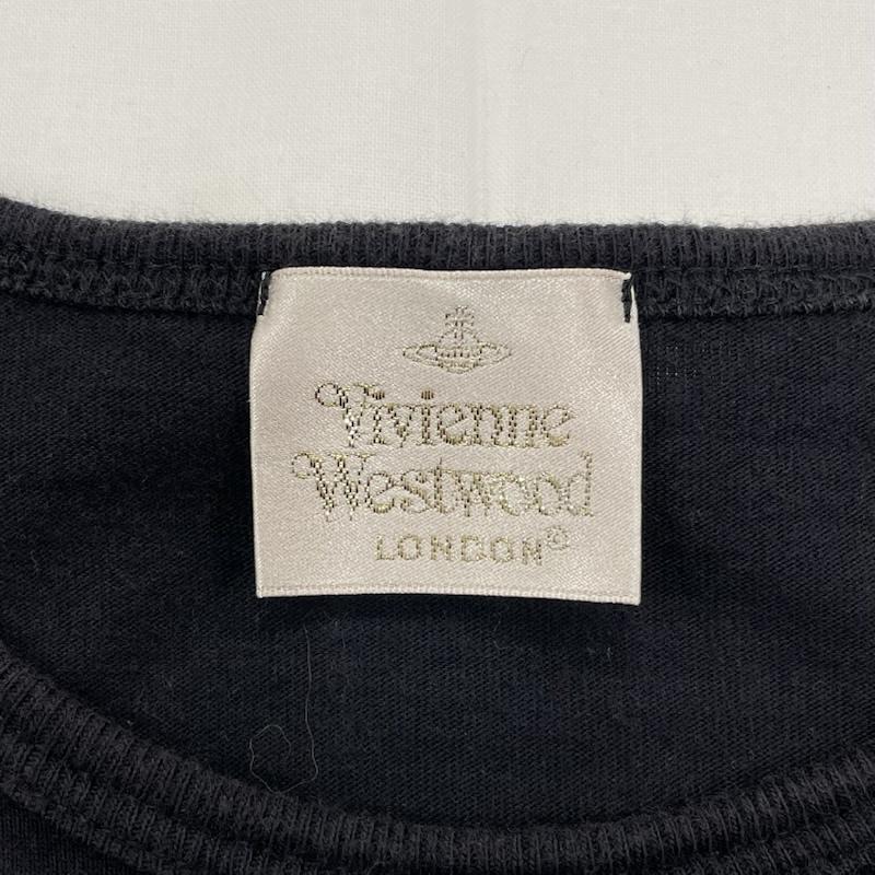 ヴィヴィアンウエストウッド Vivienne Westwood Tシャツ 半袖 オーブ 刺繍 半袖 Tシャツ カットソー イタリア製 XS ワンポイント X ロゴ、文字 X 刺繍 黒 / ブラック / black レディース USED 古着 中古 50143971