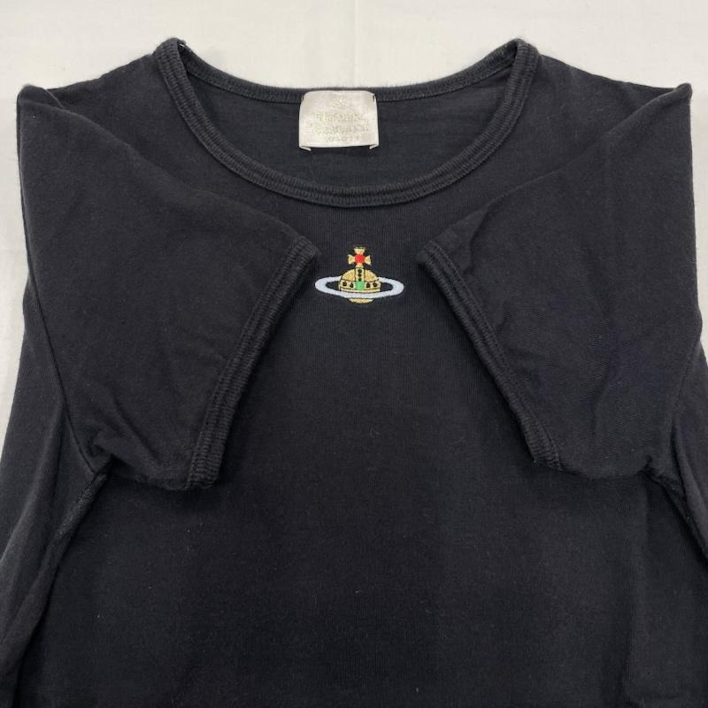 ヴィヴィアンウエストウッド Vivienne Westwood Tシャツ 半袖 オーブ 刺繍 半袖 Tシャツ カットソー イタリア製 XS ワンポイント X ロゴ、文字 X 刺繍 黒 / ブラック / black レディース USED 古着 中古 50143971
