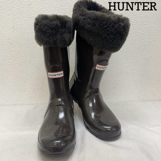 ハンター HUNTER 長靴、レインシューズ 長靴、レインシューズ W23754 AMPSTEAD SHORT レイン シューズ ブーツ ボア UK：6 茶 / ブラウン / brown レディース USED 古着 中古 50143988