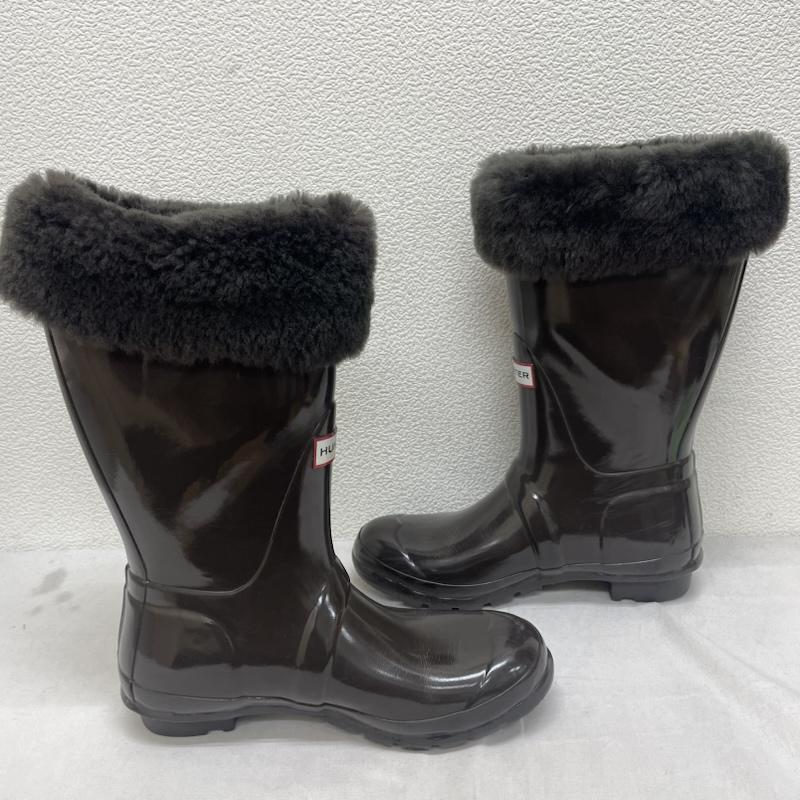 ハンター HUNTER 長靴、レインシューズ 長靴、レインシューズ W23754 AMPSTEAD SHORT レイン シューズ ブーツ ボア UK：6 茶 / ブラウン / brown レディース USED 古着 中古 50143988