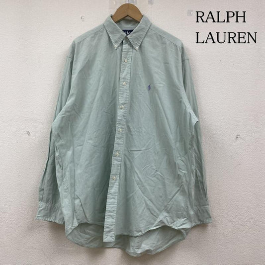ラルフローレン RALPHLAUREN シャツ、ブラウス 長袖 BLAKE 長袖 シャツ ブラウス Shirt ロングスリーブ ポニーロゴ ワンポイント 刺繍 L チェック 薄緑 / ライトグリーン / メンズ USED 古着 中古 50143998
