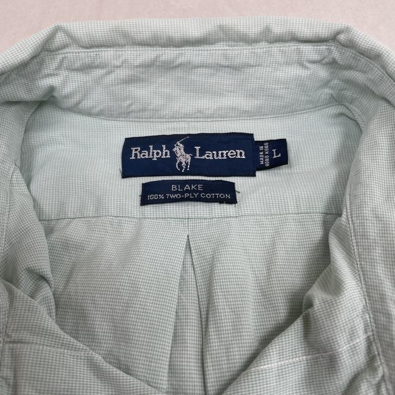 ラルフローレン RALPHLAUREN シャツ、ブラウス 長袖 BLAKE 長袖 シャツ ブラウス Shirt ロングスリーブ ポニーロゴ ワンポイント 刺繍 L チェック 薄緑 / ライトグリーン / メンズ USED 古着 中古 50143998