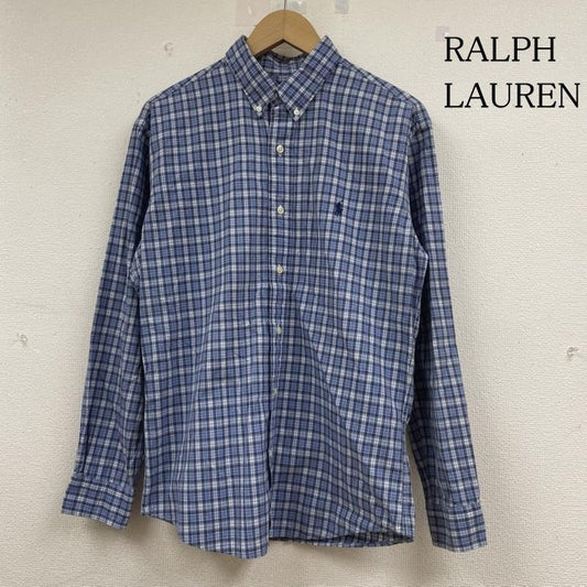 ラルフローレン RALPHLAUREN シャツ、ブラウス 長袖 CLASSIC FIT 長袖 ボタンダウン チェック シャツ ポニーロゴ ワンポイント 刺繍 M チェック X ロゴ、文字 X ワンポイント X 刺繍 青 / ブルー / blue メンズ USED 古着 中古 50144001