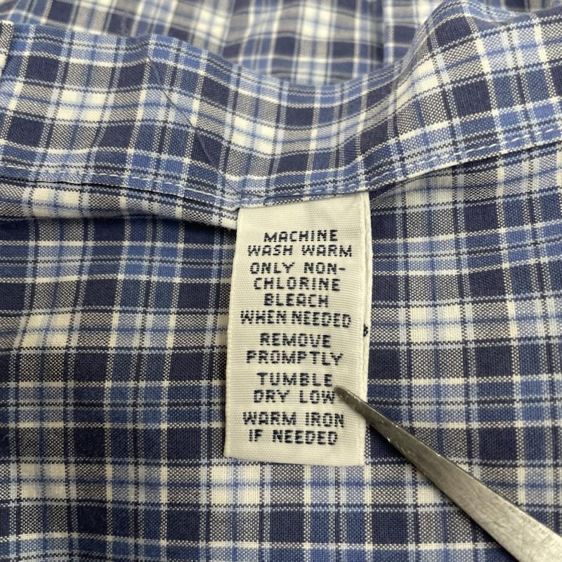 ラルフローレン RALPHLAUREN シャツ、ブラウス 長袖 CLASSIC FIT 長袖 ボタンダウン チェック シャツ ポニーロゴ ワンポイント 刺繍 M チェック X ロゴ、文字 X ワンポイント X 刺繍 青 / ブルー / blue メンズ USED 古着 中古 50144001