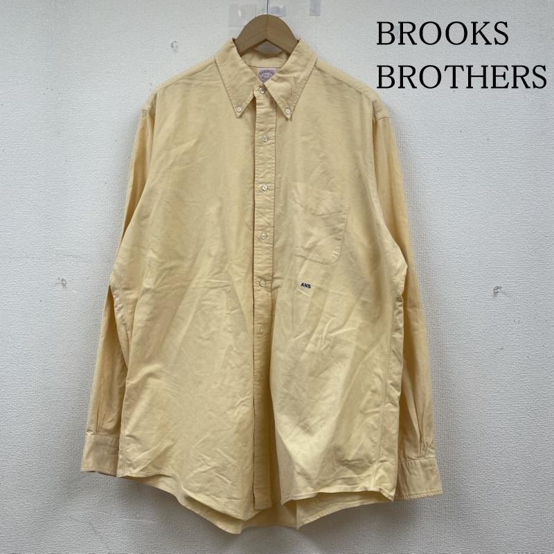 ブルックス ブラザーズ BROOKS BROTHERS シャツ、ブラウス 長袖 90s Makers 長袖 ボタンダウン シャツ ブラウス ロゴ 刺繍 USA製 サイズ16 1/2-5 - ロゴ、文字 X 刺繍 橙 / オレンジ / orange メンズ USED 古着 中古 50144002