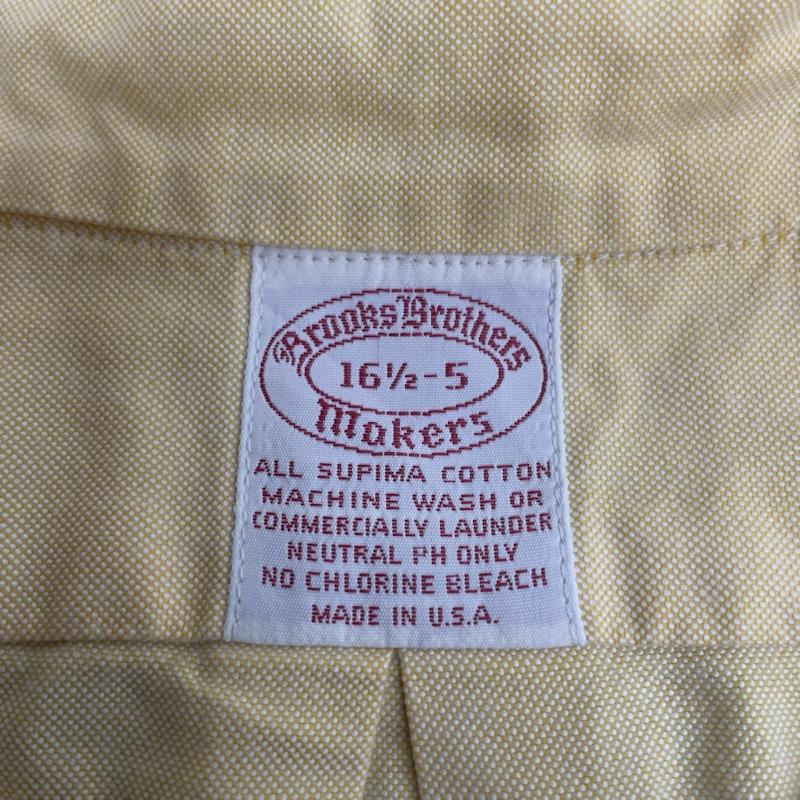 ブルックス ブラザーズ BROOKS BROTHERS シャツ、ブラウス 長袖 90s Makers 長袖 ボタンダウン シャツ ブラウス ロゴ 刺繍 USA製 サイズ16 1/2-5 - ロゴ、文字 X 刺繍 橙 / オレンジ / orange メンズ USED 古着 中古 50144002