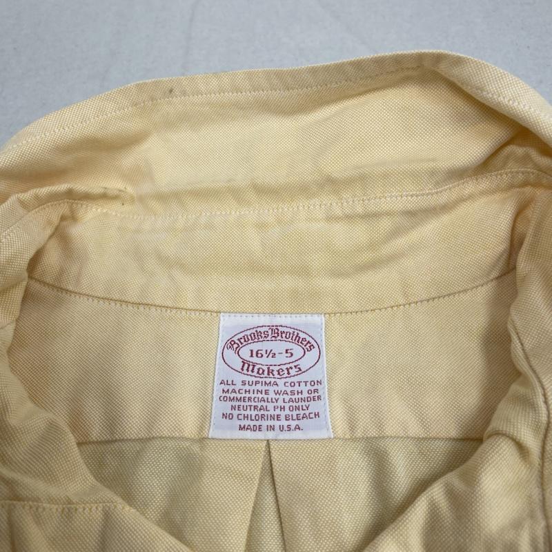 ブルックス ブラザーズ BROOKS BROTHERS シャツ、ブラウス 長袖 90s Makers 長袖 ボタンダウン シャツ ブラウス ロゴ 刺繍 USA製 サイズ16 1/2-5 - ロゴ、文字 X 刺繍 橙 / オレンジ / orange メンズ USED 古着 中古 50144002