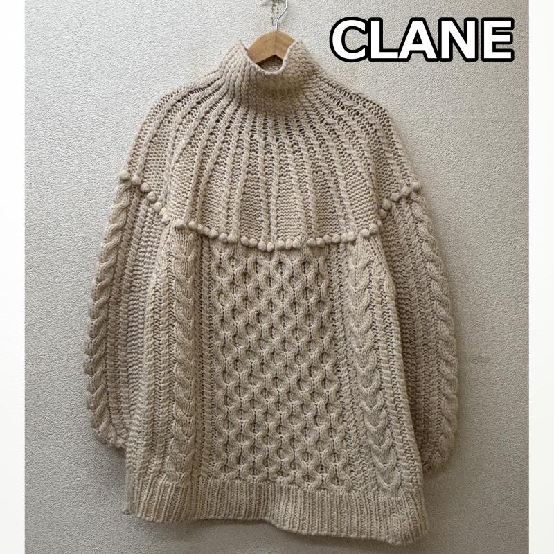 クラネ CLANE ニット、セーター 長袖 17106-2101 ARCH CABLE HAND KNIT ハイネック アーチ ケーブル ハンド ニット セーター 1 レディース USED 古着 中古 50144010
