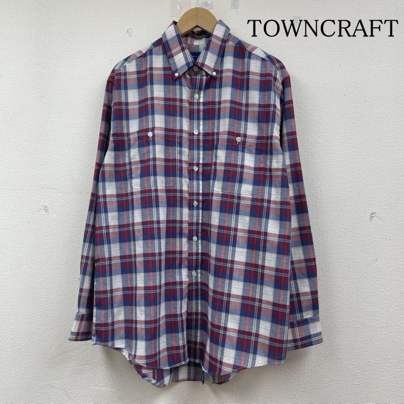 タウンクラフト TOWNCRAFT シャツ、ブラウス 長袖 90s 長袖 シャツ ブラウス Shirt ロングスリーブ オンブレチェック ボタンダウン L チェック マルチカラー / マルチカラー / multicolor メンズ USED 古着 中古 50144029