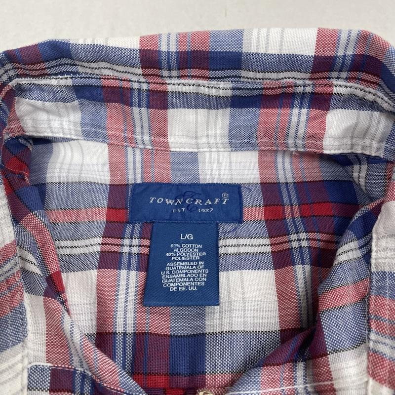 タウンクラフト TOWNCRAFT シャツ、ブラウス 長袖 90s 長袖 シャツ ブラウス Shirt ロングスリーブ オンブレチェック ボタンダウン L チェック マルチカラー / マルチカラー / multicolor メンズ USED 古着 中古 50144029