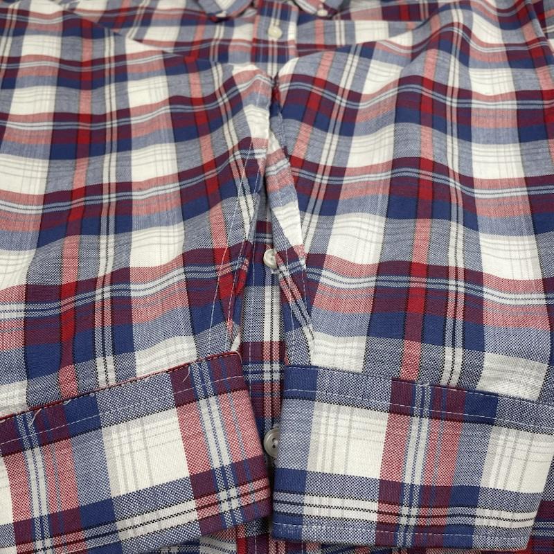 タウンクラフト TOWNCRAFT シャツ、ブラウス 長袖 90s 長袖 シャツ ブラウス Shirt ロングスリーブ オンブレチェック ボタンダウン L チェック マルチカラー / マルチカラー / multicolor メンズ USED 古着 中古 50144029