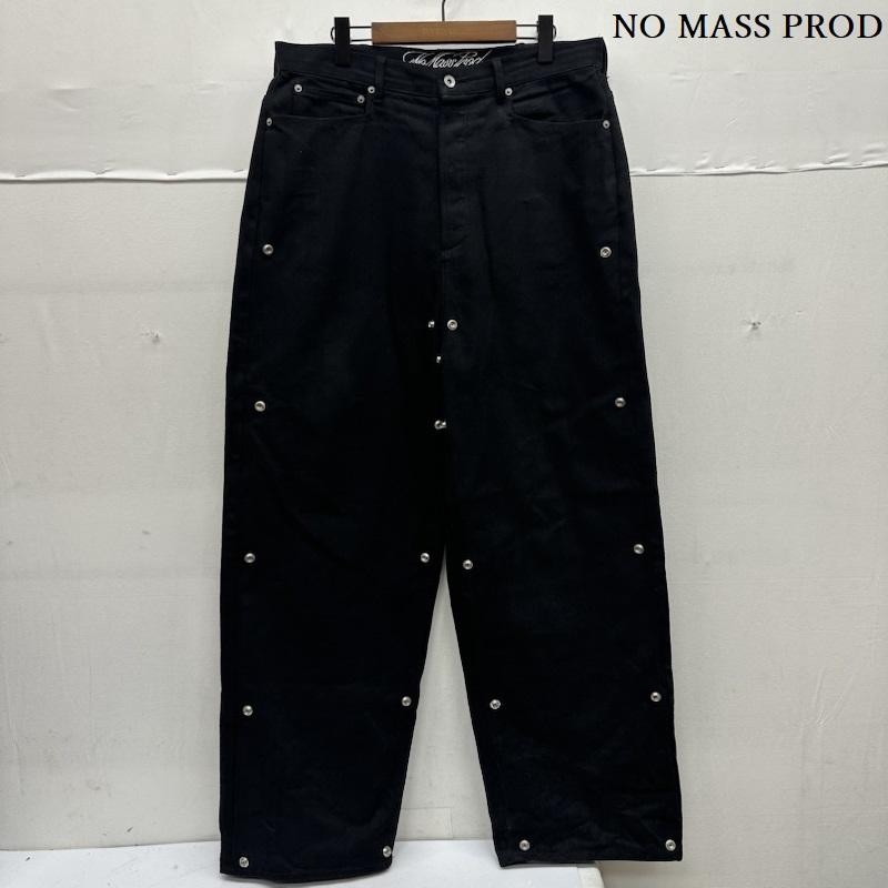 古着 USED パンツ デニム、ジーンズ NO MASS PROD スナップ デザイン ブラック デニム ワイド パンツ XL 黒 / ブラック / black メンズ USED 古着 中古 50144079