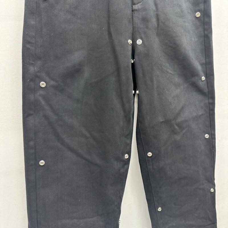 古着 USED パンツ デニム、ジーンズ NO MASS PROD スナップ デザイン ブラック デニム ワイド パンツ XL 黒 / ブラック / black メンズ USED 古着 中古 50144079