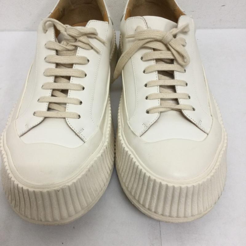 ジルサンダー JIL SANDER スニーカー スニーカー JIL SANDER ジルサンダー Chunky Lace sneakers レザー ローカット 厚底 チャンキー スニーカー 27.0cm 白 / ホワイト / white メンズ USED 古着 中古 50144097
