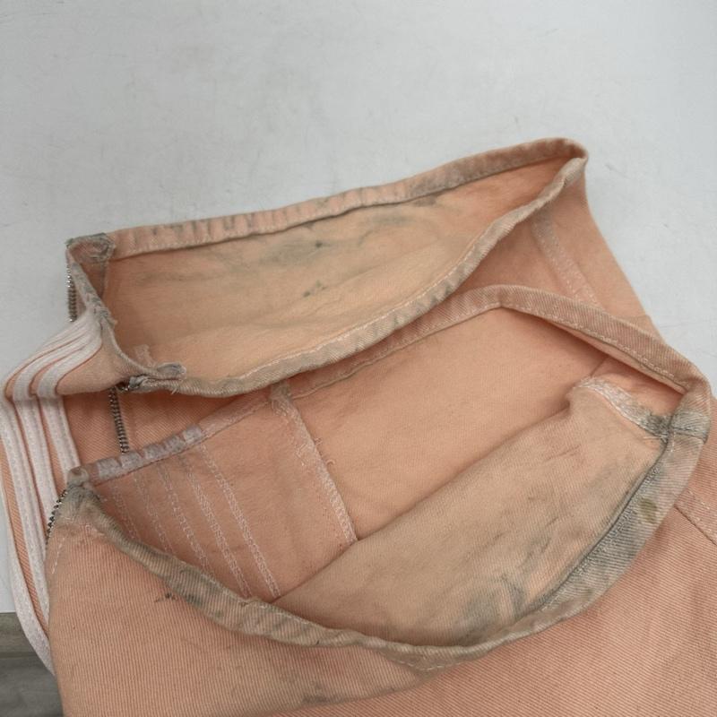 古着 USED パンツ デニム、ジーンズ cozy worldwide サイド ジップ ライン ダメージ デニム ワイド パンツ M 桃 / ピンク / pink メンズ USED 古着 中古 50144112