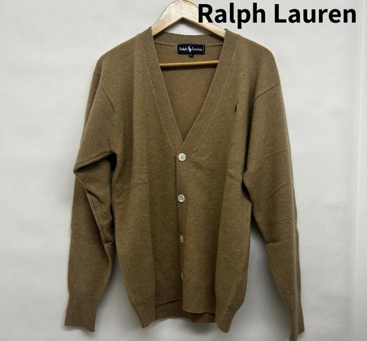 ラルフローレン RALPHLAUREN カーディガン 長袖 長袖カーディガン ワンポイントロゴ L ロゴ、文字 ベージュ / ベージュ / beige レディース USED 古着 中古 50144162