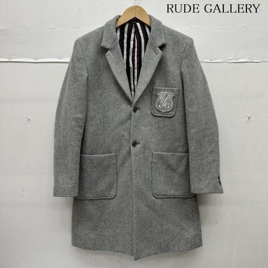 ルードギャラリー RUDE GALLERY コート コート一般 13AW メルトン ウール チェスター コート 2 灰 / グレー / gray メンズ USED 古着 中古 50144175
