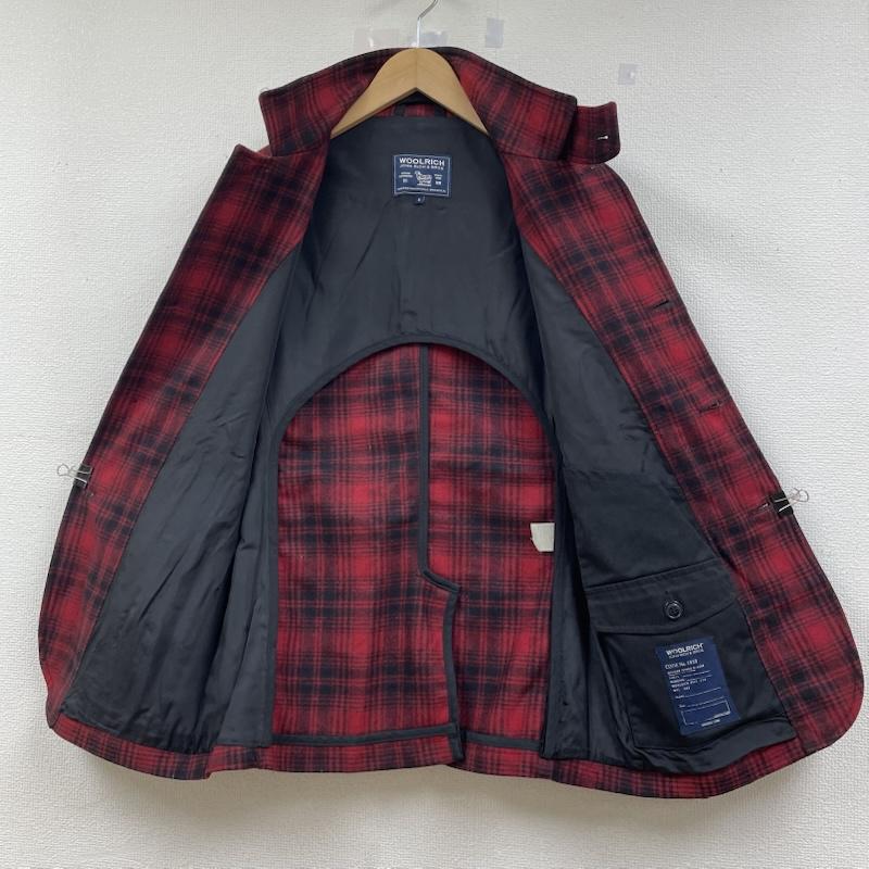 ウールリッチ WOOLRICH ジャケット、上着 ジャンパー、ブルゾン ハンティング ジャケット ブルゾン チェック柄 ボタン ウール スタンドカラー 長袖 前開き S チェック 黒 / ブラック / black X 赤 / レッド / red メンズ USED 古着 中古 50144269