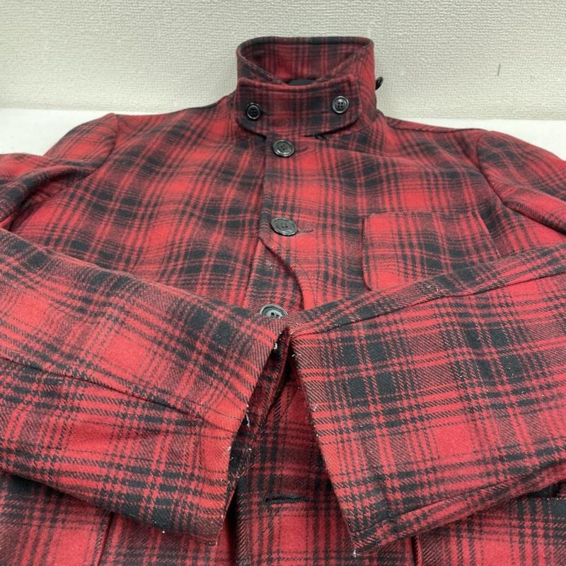ウールリッチ WOOLRICH ジャケット、上着 ジャンパー、ブルゾン ハンティング ジャケット ブルゾン チェック柄 ボタン ウール スタンドカラー 長袖 前開き S チェック 黒 / ブラック / black X 赤 / レッド / red メンズ USED 古着 中古 50144269