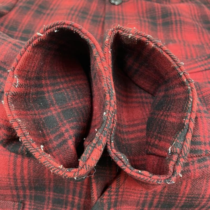 ウールリッチ WOOLRICH ジャケット、上着 ジャンパー、ブルゾン ハンティング ジャケット ブルゾン チェック柄 ボタン ウール スタンドカラー 長袖 前開き S チェック 黒 / ブラック / black X 赤 / レッド / red メンズ USED 古着 中古 50144269