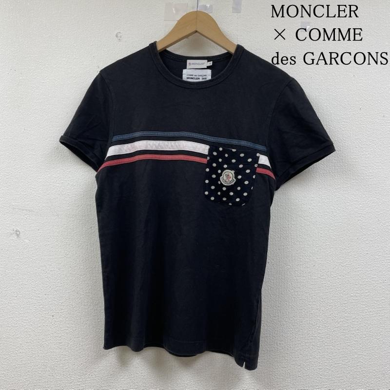 コムデギャルソン COMME des GARCONS Tシャツ 半袖 MONCLER コラボ IE-T003 半袖 Tシャツ スリーライン S ロゴ、文字 X 刺繍 黒 / ブラック / black メンズ USED 古着 中古 50144285
