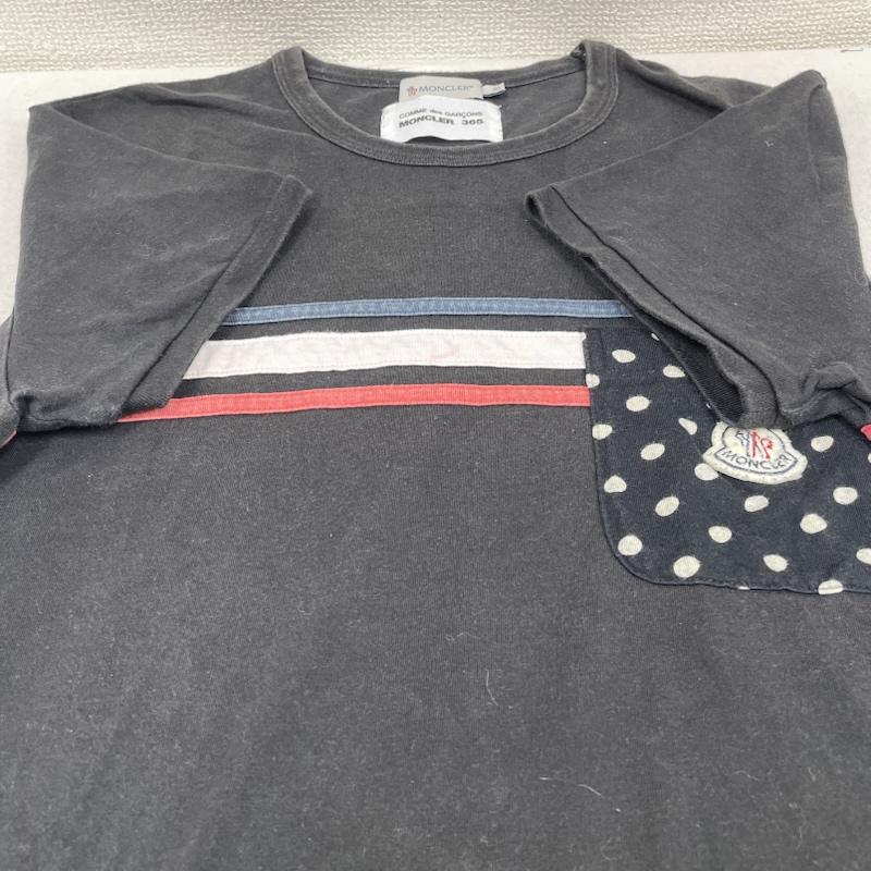 コムデギャルソン COMME des GARCONS Tシャツ 半袖 MONCLER コラボ IE-T003 半袖 Tシャツ スリーライン S ロゴ、文字 X 刺繍 黒 / ブラック / black メンズ USED 古着 中古 50144285