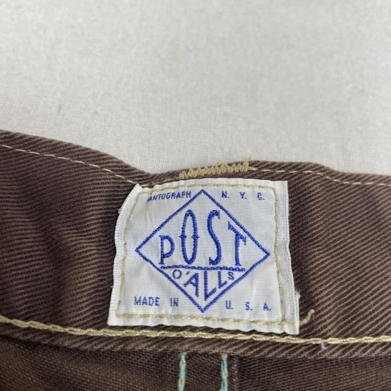 ポストオーバーオールズ POST OVERALLS パンツ ワークパンツ、ペインターパンツ TALON ペインター パンツ ワーク ロングパンツ ジップフライ 無地 USA製 S 無地 茶 / ブラウン / brown メンズ USED 古着 中古 50144301
