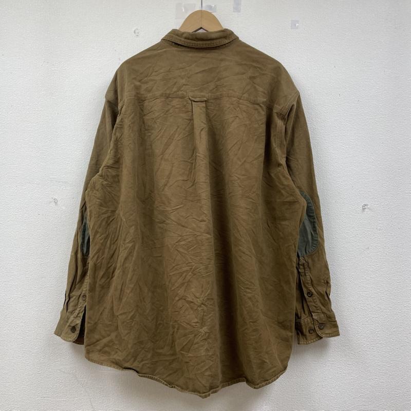 ウールリッチ WOOLRICH シャツ、ブラウス 長袖 長袖 ボタンダウン Shirt ロングスリーブ 胸ポケット ボタン バックスキン エルボーパッチ ワークシャツ XXL 無地 茶 / ブラウン / brown メンズ USED 古着 中古 50144305