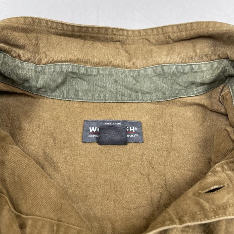 ウールリッチ WOOLRICH シャツ、ブラウス 長袖 長袖 ボタンダウン Shirt ロングスリーブ 胸ポケット ボタン バックスキン エルボーパッチ ワークシャツ XXL 無地 茶 / ブラウン / brown メンズ USED 古着 中古 50144305