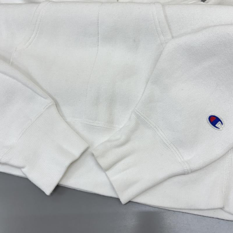 チャンピオン Champion パーカー 長袖 FRAY ID フレイアイディー CWSN122 リバースウィーブ プルオーバー フーディ スウェット パーカー 白 ホワイト M 白 / ホワイト / white レディース USED 古着 中古 50144357