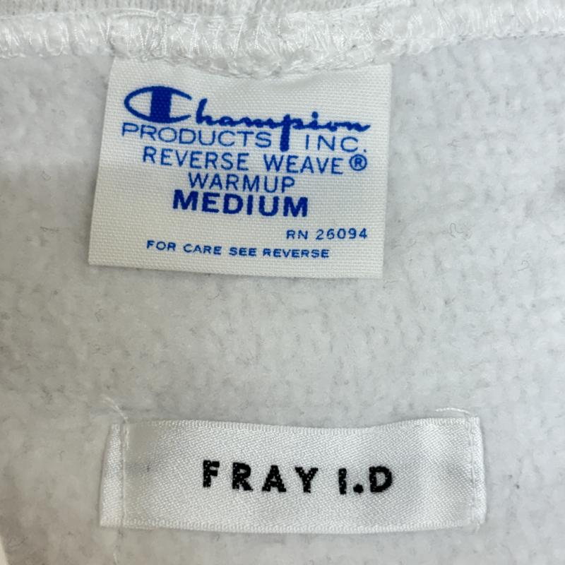 チャンピオン Champion パーカー 長袖 FRAY ID フレイアイディー CWSN122 リバースウィーブ プルオーバー フーディ スウェット パーカー 白 ホワイト M 白 / ホワイト / white レディース USED 古着 中古 50144357