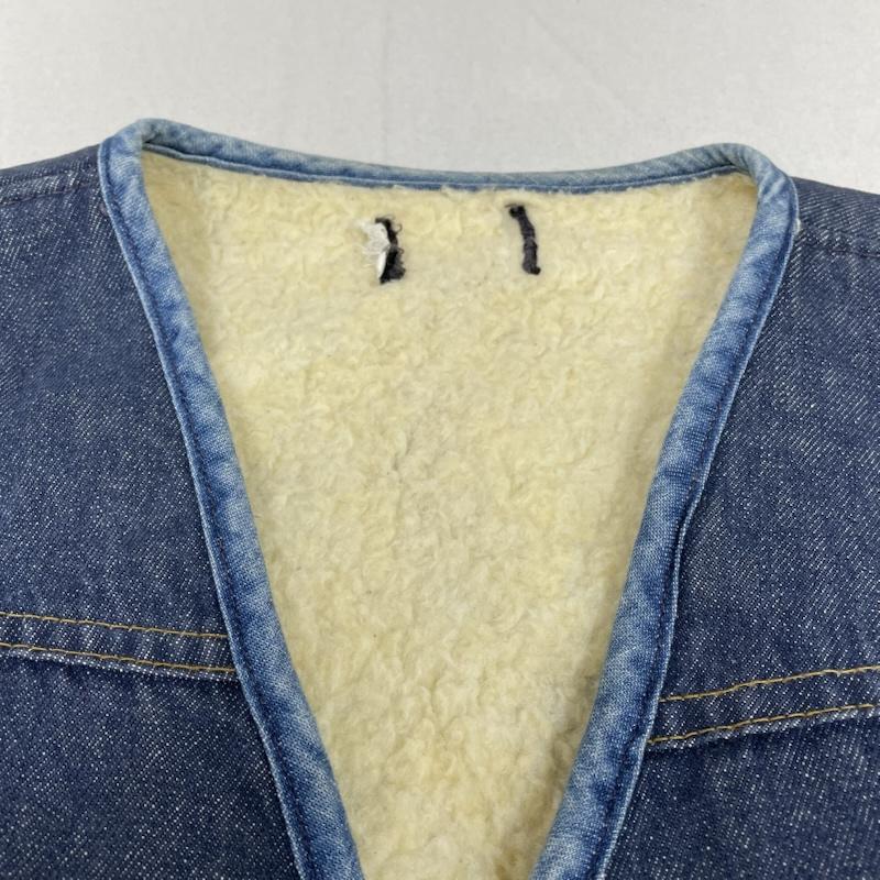 シアーズ SEARS ベスト ベスト 70s-80s USA Sears ROEBUCKS ヴィンテージ デニム ボア ベスト スナップボタン ロゴ 刻印入り L 無地 インディゴ / インディゴ / Indigo メンズ USED 古着 中古 50144362