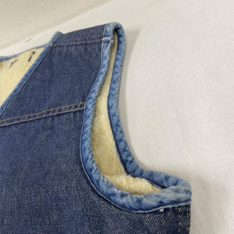 シアーズ SEARS ベスト ベスト 70s-80s USA Sears ROEBUCKS ヴィンテージ デニム ボア ベスト スナップボタン ロゴ 刻印入り L 無地 インディゴ / インディゴ / Indigo メンズ USED 古着 中古 50144362