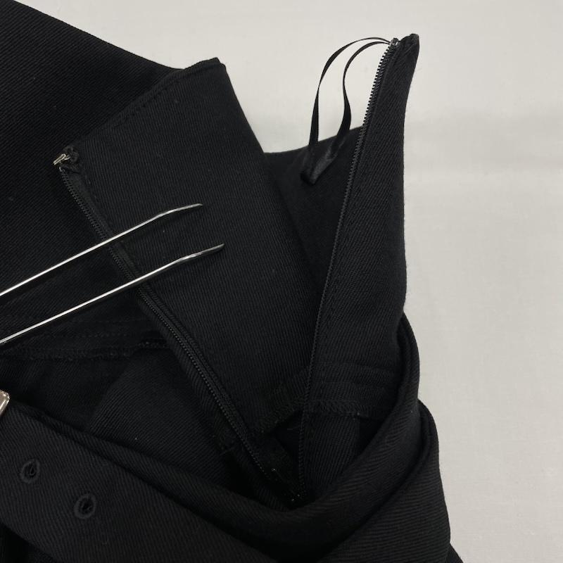 コムデギャルソン COMME des GARCONS スカート ミニスカート フリル ティアード ボリューム スカート ベルト S 無地 黒 / ブラック / black レディース USED 古着 中古 50144370