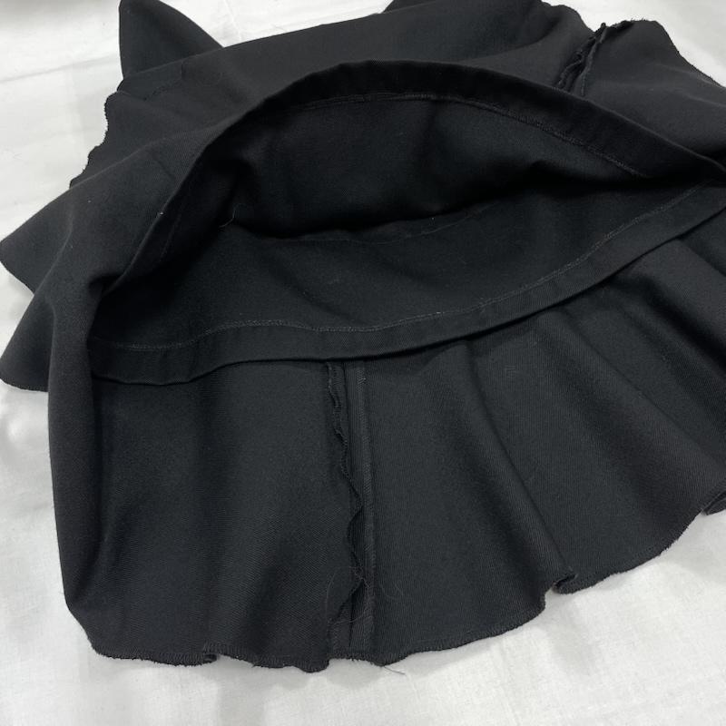 コムデギャルソン COMME des GARCONS スカート ミニスカート フリル ティアード ボリューム スカート ベルト S 無地 黒 / ブラック / black レディース USED 古着 中古 50144370