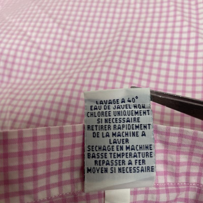 ポロラルフローレン POLO RALPH LAUREN シャツ、ブラウス 長袖 長袖 シャツ ブラウス チェック柄 裾ポニー ロゴ 刺繍 ワンポイント サイズ15 1/2 39 - チェック X ロゴ、文字 X ワンポイント X 刺繍 白 / ホワイト / white X 桃 / ピンク / pink メンズ USED 古着 中古 50144380