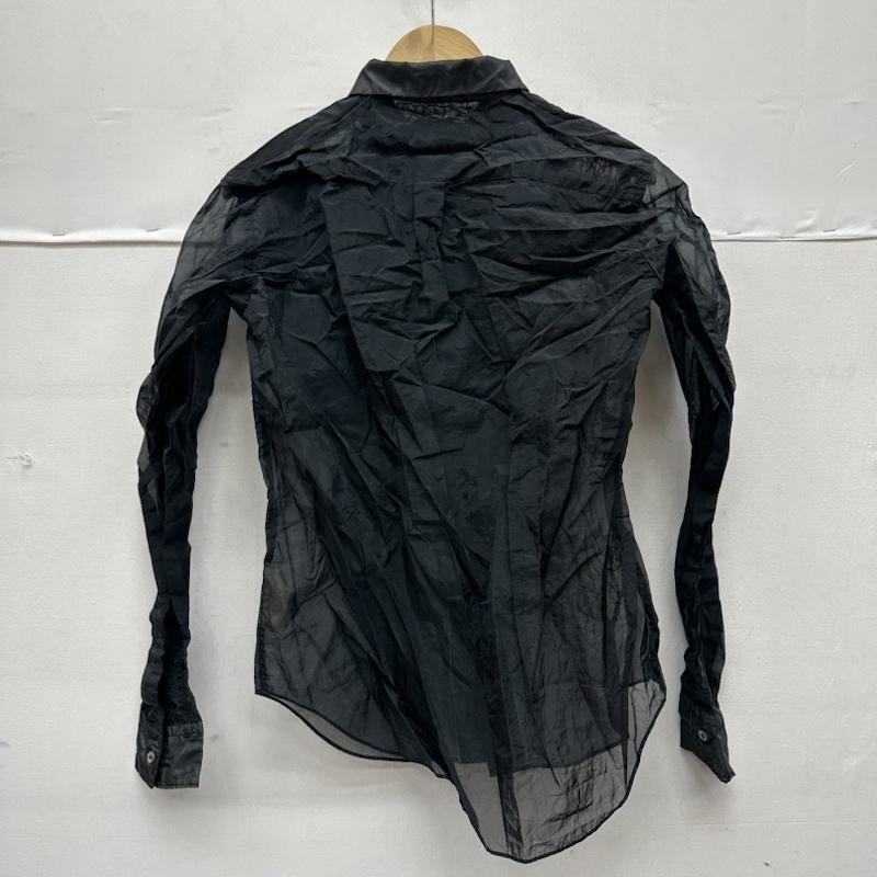 ブラックコムデギャルソン BLACK COMME des GARCONS シャツ、ブラウス 長袖 20AW シワ 加工 シアー シャツ 1F-B022 M 黒 / ブラック / black メンズ USED 古着 中古 50144381