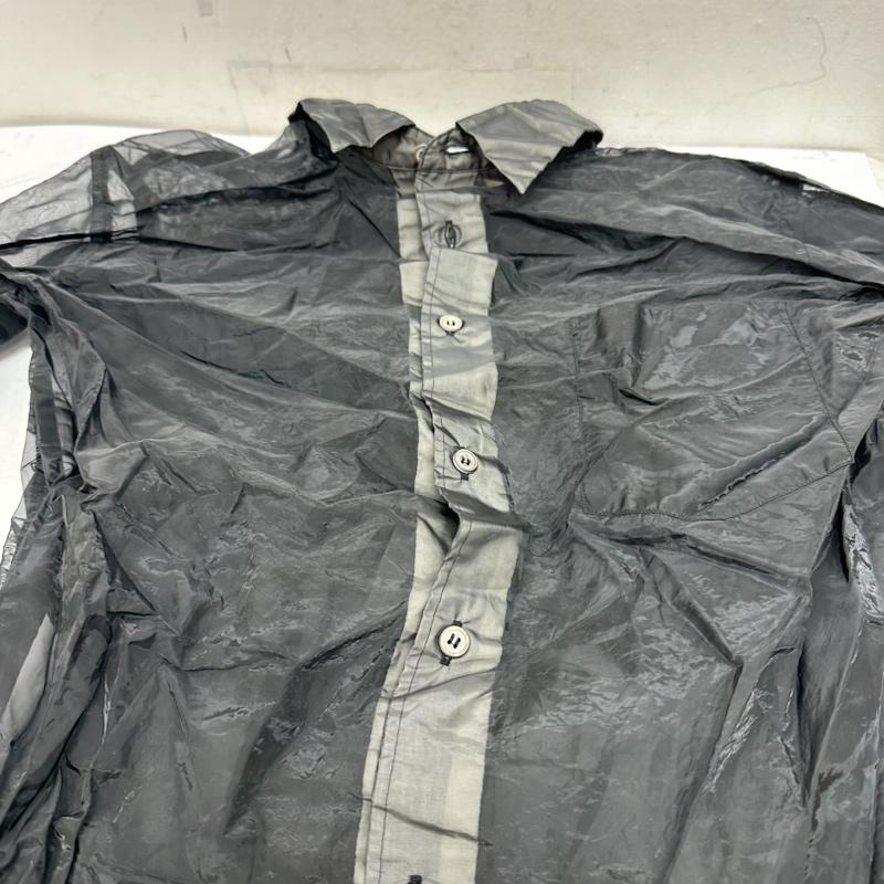 ブラックコムデギャルソン BLACK COMME des GARCONS シャツ、ブラウス 長袖 20AW シワ 加工 シアー シャツ 1F-B022 M 黒 / ブラック / black メンズ USED 古着 中古 50144381