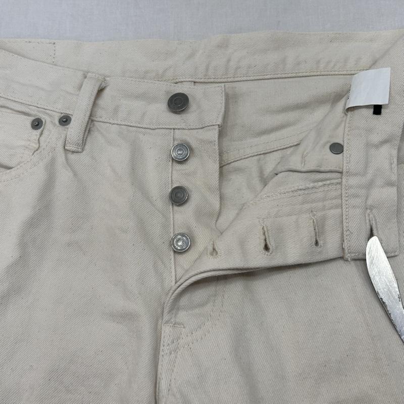 マイヨ maillot パンツ デニム、ジーンズ toppo jeansトッポジーンズ ボタンフライ 股上浅め テーパードシルエット 5ポケットジーンズ セルヴィッチ MAP-029 3 無地 白 / ホワイト / white メンズ USED 古着 中古 50144385