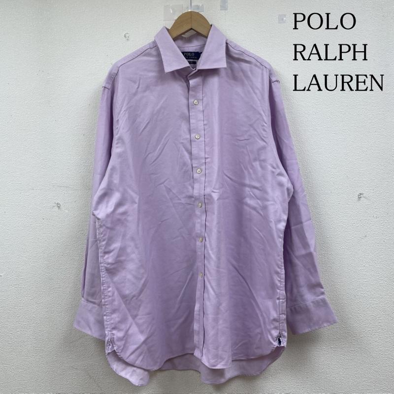 ポロラルフローレン POLO RALPH LAUREN シャツ、ブラウス 長袖 長袖 シャツ ブラウス 裾ポニーロゴ 刺繍 ワンポイント サイズ18 34/35 ピンクパープル - ロゴ、文字 X ワンポイント X 刺繍 桃 / ピンク / pink X 紫 / パープル / purple メンズ USED 古着 中古 50144388